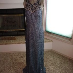 Blue evening gown